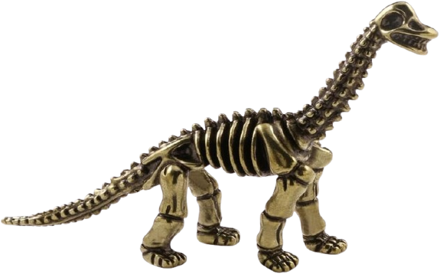 Solid Copper Dinosaur Skeleton